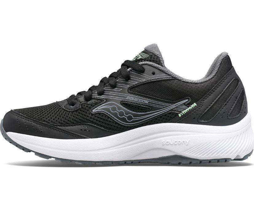 Saucony Cohesion 15 Wide Ženske Tenisiće Crne Zelene | 64OWHLTX