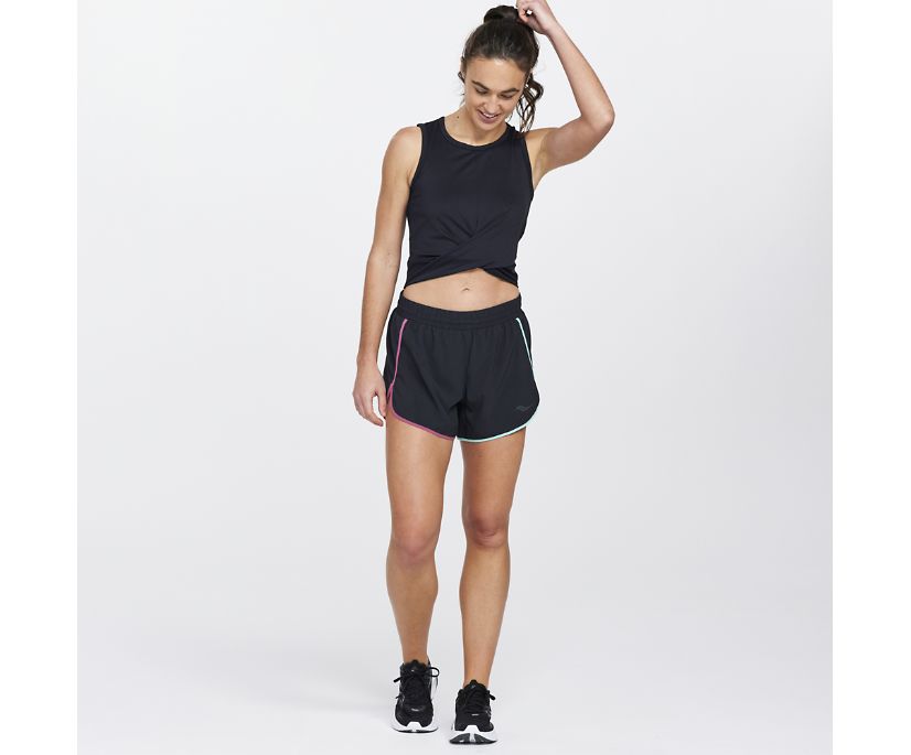 Saucony Dash Crop Top Ženske Tops Crne | VVN3OL04