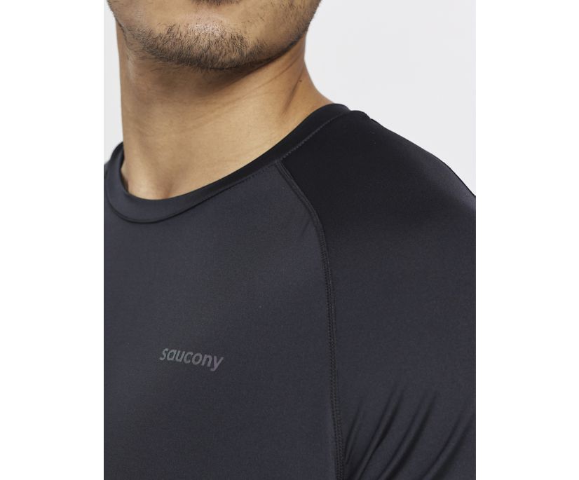 Saucony Dash Short Sleeve Muške Tops Crne | C38V3EYN