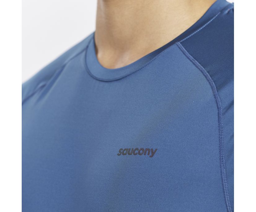 Saucony Dash Short Sleeve Muške Tops Tamnoplave | T7L5KYPF