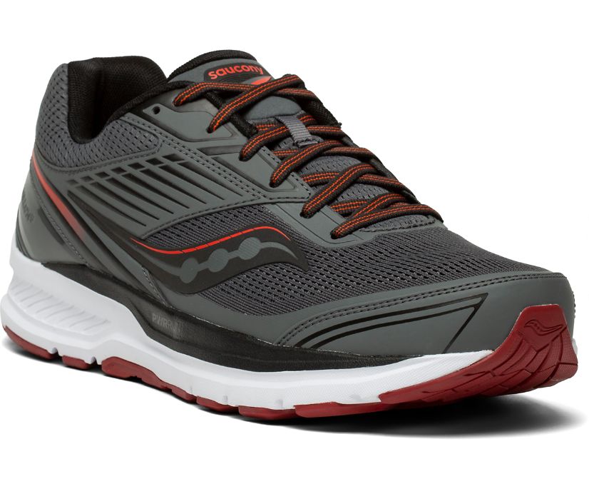 Saucony Echelon 8 Wide Muške Cipele Tamno Sive Crvene | NDFG7LPF