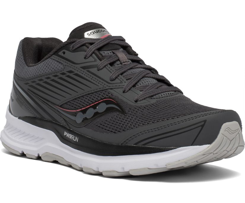 Saucony Echelon 8 Wide Ženske Cipele Tamno Sive Crvene | 1HW1Y7BO