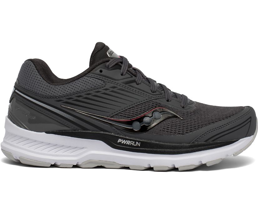 Saucony Echelon 8 Wide Ženske Cipele Tamno Sive Crvene | 1HW1Y7BO