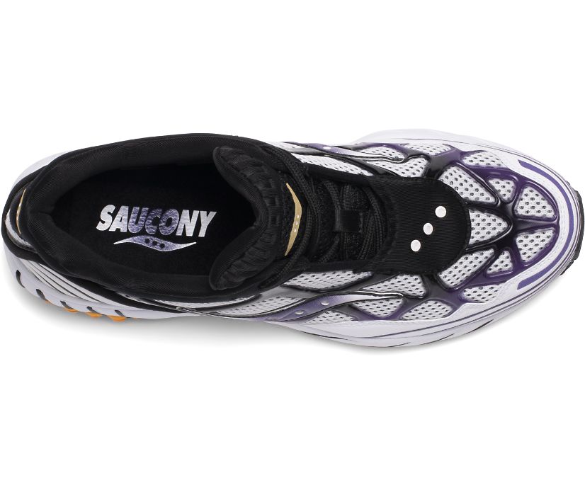 Saucony Grid Web Muške Cipele Bijele Ljubičaste Žute | 6PBI4AMT