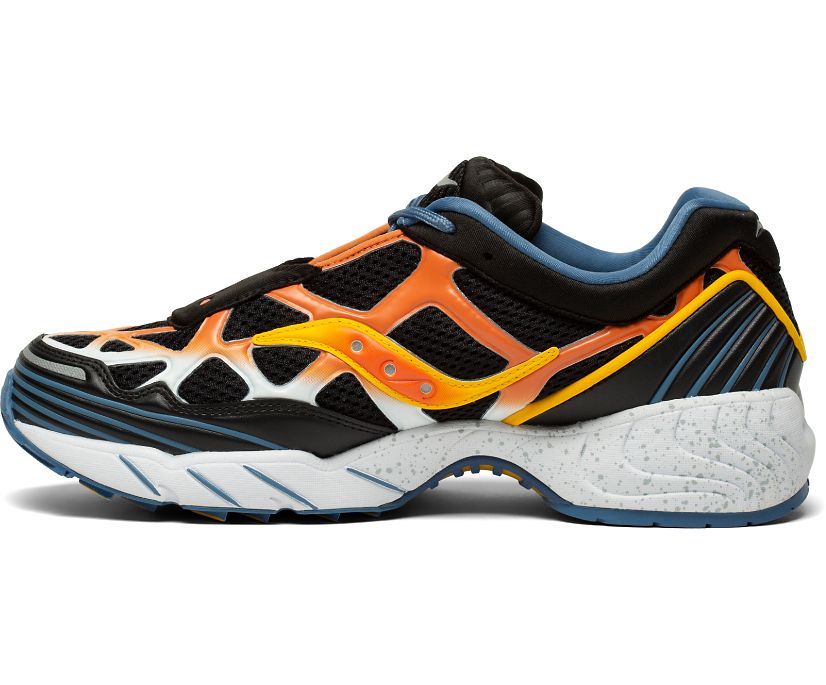 Saucony Grid Web Ženske Cipele Crne Narančaste Žute | 7OZXY28Q