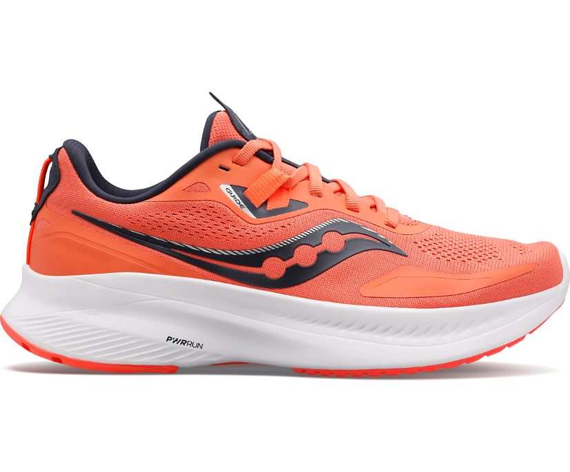 Saucony Guide 15 Wide Ženske Cipele Za Hodanje Koraljne Crne | MLQKWIHS