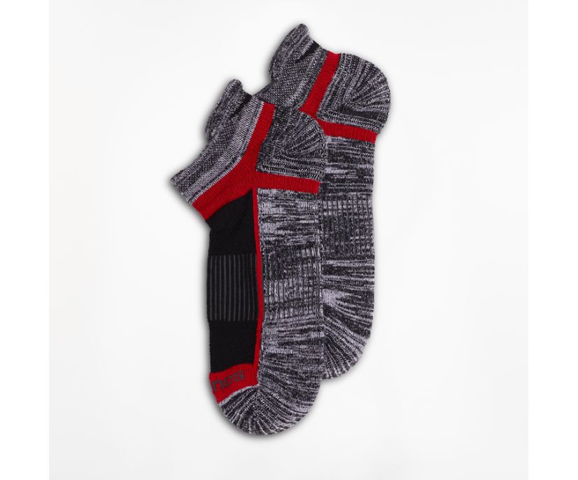 Saucony Inferno No Show Tab 3-Pack Socks Ženske Čarape Crne Sive | 437PNWEZ