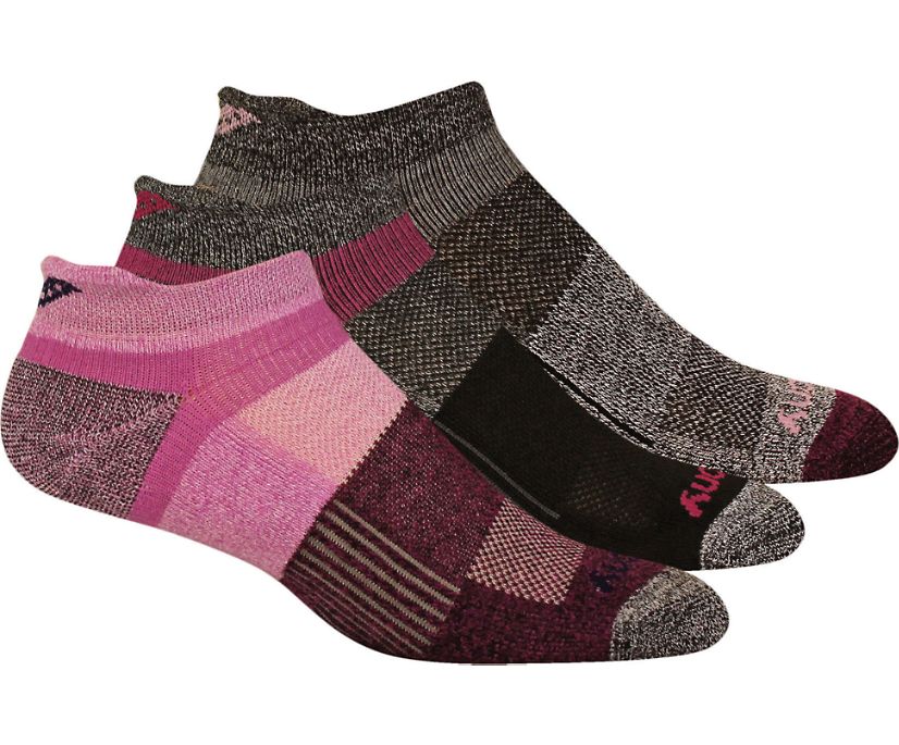 Saucony Inferno No Show Tab 3-Pack Socks Ženske Čarape Roze | ICPII0GI