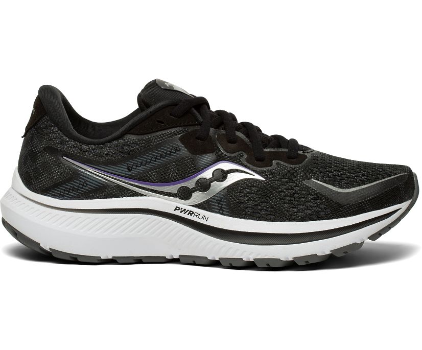 Saucony Omni 20 Wide Ženske Cipele Crne Bijele | K0KNCX7D