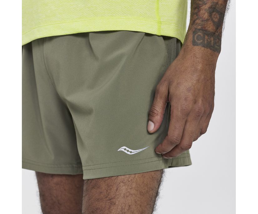 Saucony Outpace 5' Short Muške Hlače Maslinasto Zelene | WXQ5NXRG