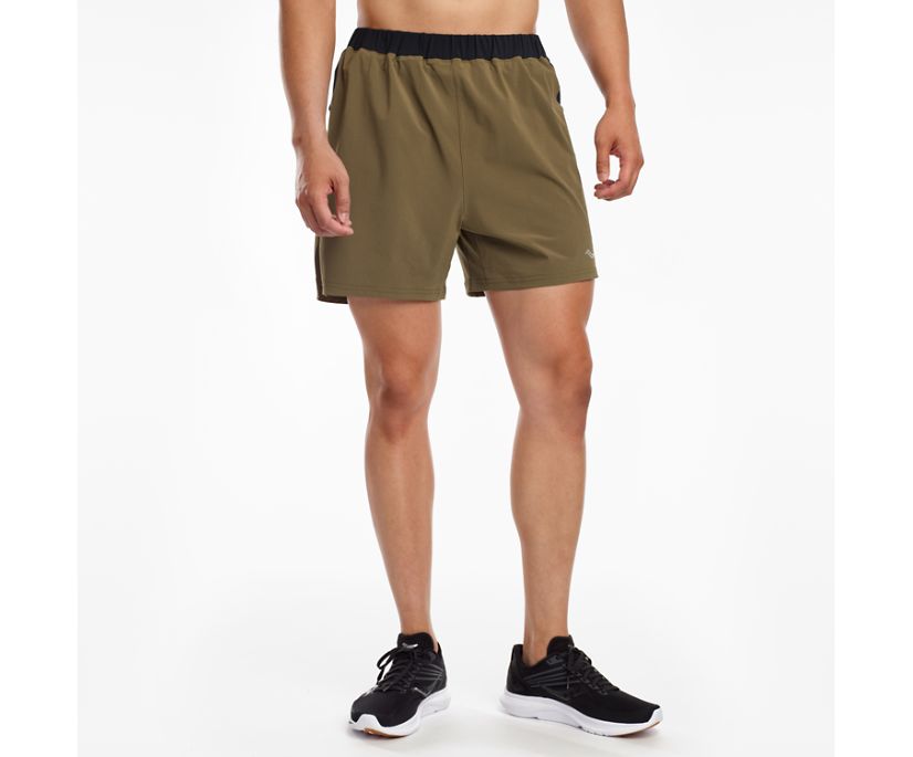 Saucony Outpace 5\' Short Muške Hlače Tamno Maslinasto Zelene | QAEY80AU