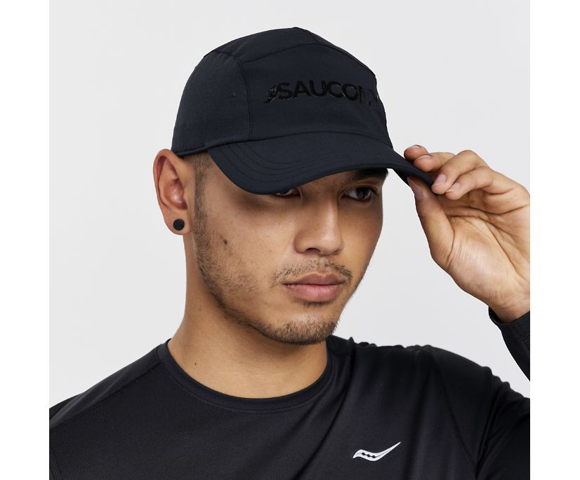 Saucony Outpace Hat Muške Šeširi Crne | BHQ8CWB0