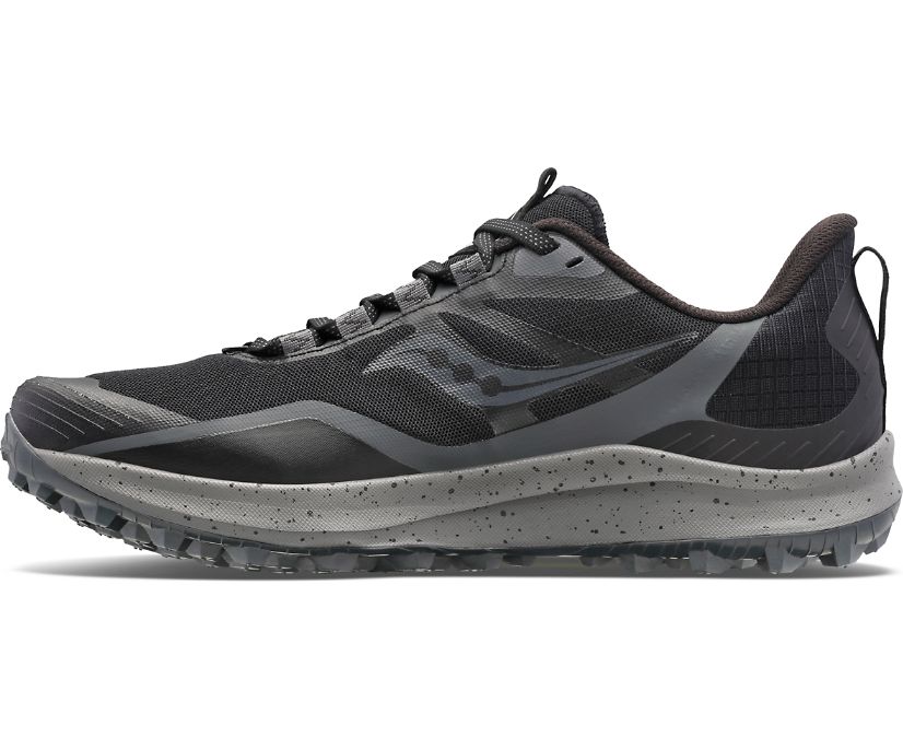 Saucony Peregrine 12 Muške Tenisiće Crne Tamno Sive | QXNMMFTJ