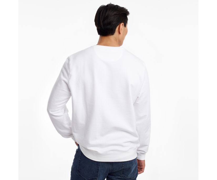 Saucony Rested Crewneck Muške Tops Bijele | JUVH2K3E