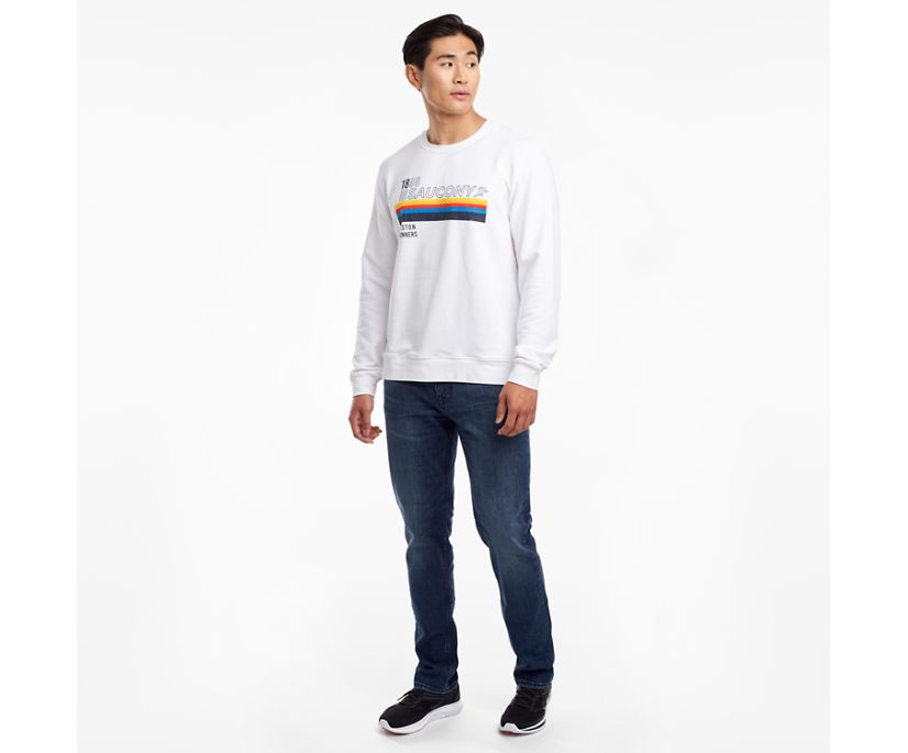 Saucony Rested Crewneck Muške Tops Bijele | JUVH2K3E