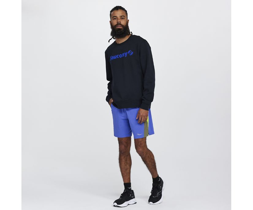 Saucony Rested Crewneck Muške Tops Crne | REOUKXDD