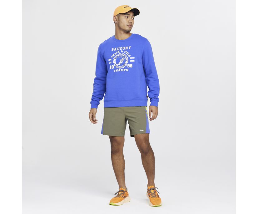 Saucony Rested Crewneck Muške Tops Plave | MAB3TTM9