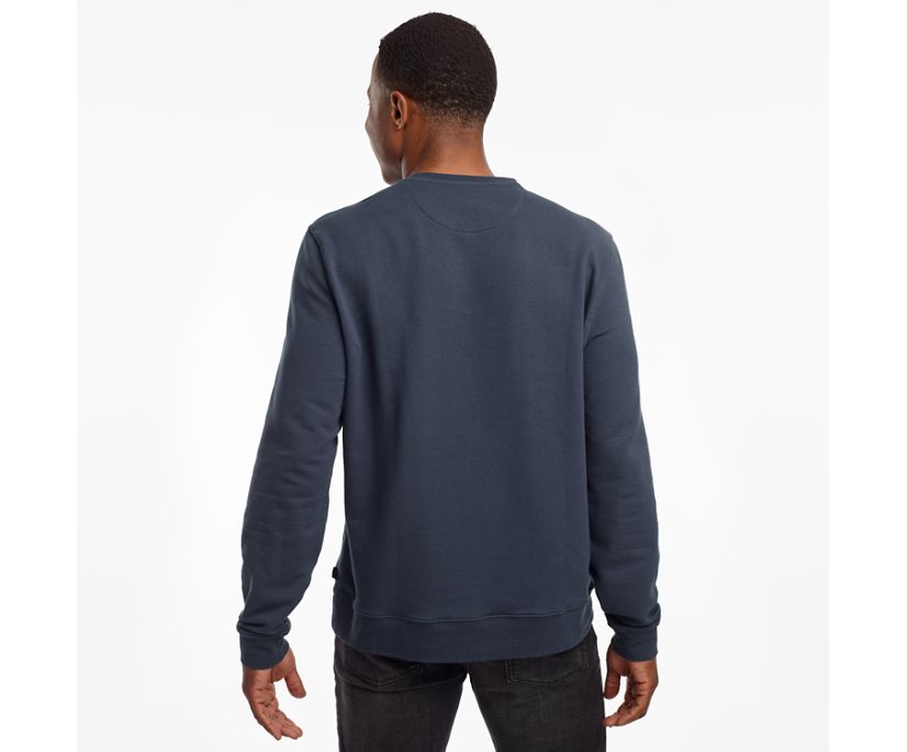 Saucony Rested Crewneck Muške Tops Sive Plave | XYULYXUE