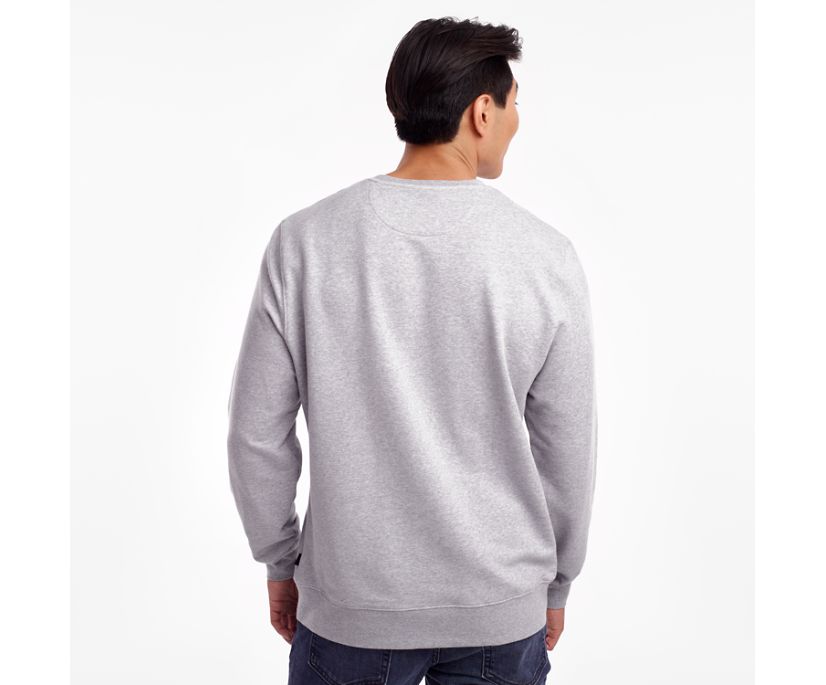 Saucony Rested Crewneck Muške Tops Svijetlo Sive | 7C4H5OZI