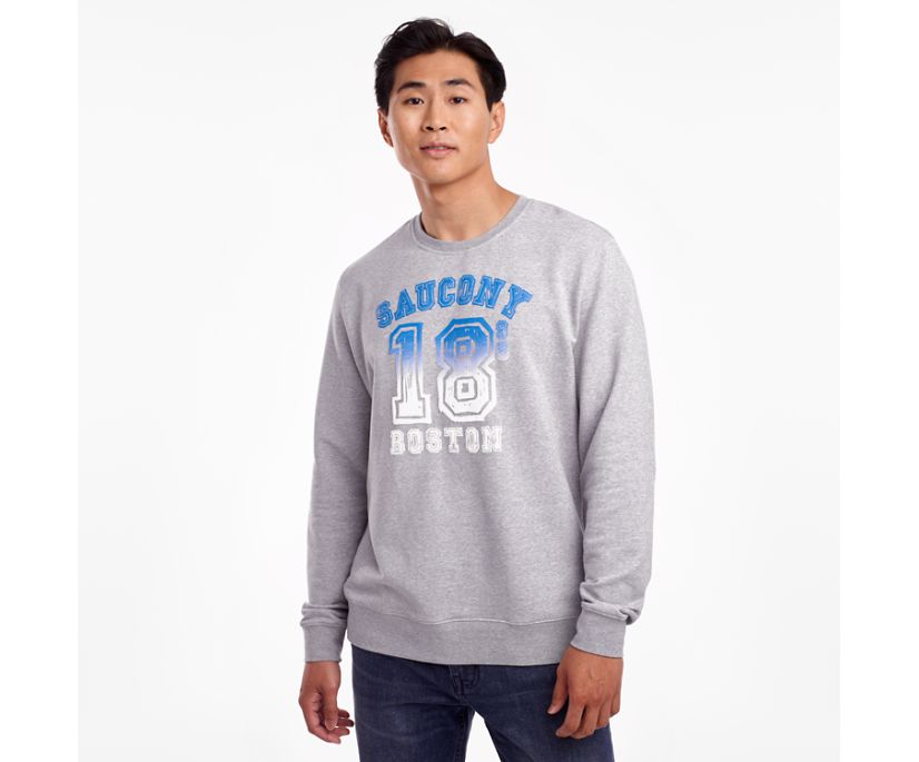 Saucony Rested Crewneck Muške Tops Svijetlo Sive | 7C4H5OZI