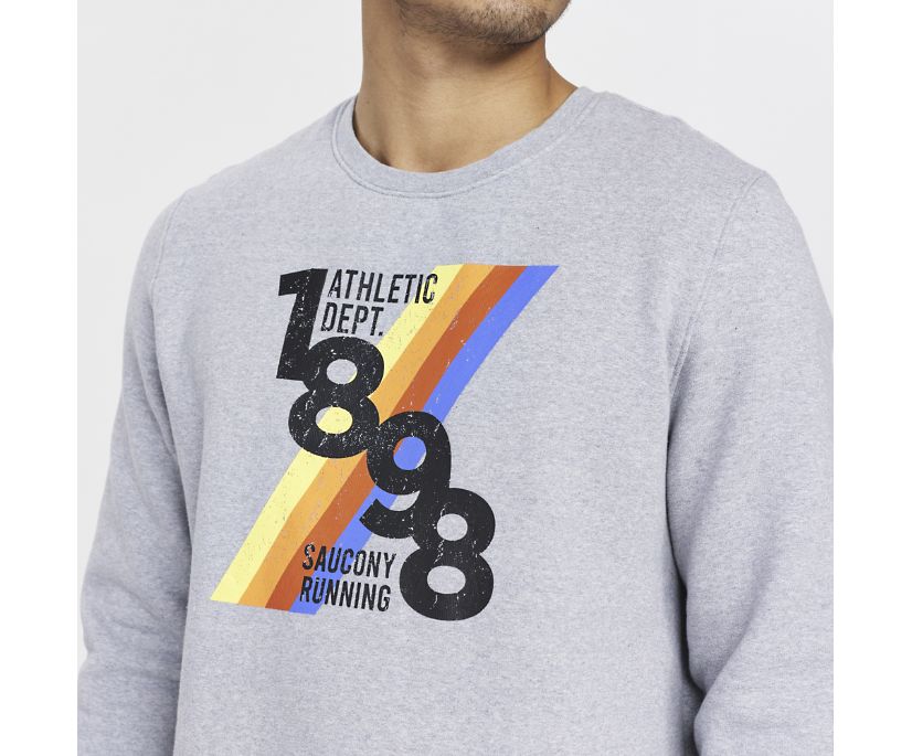 Saucony Rested Crewneck Muške Tops Svijetlo Sive | 7H5IPZ10