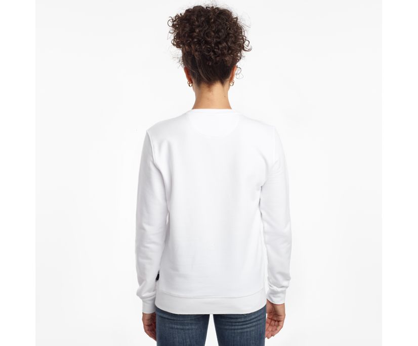 Saucony Rested Crewneck Ženske Tops Bijele | ATSVRMMV