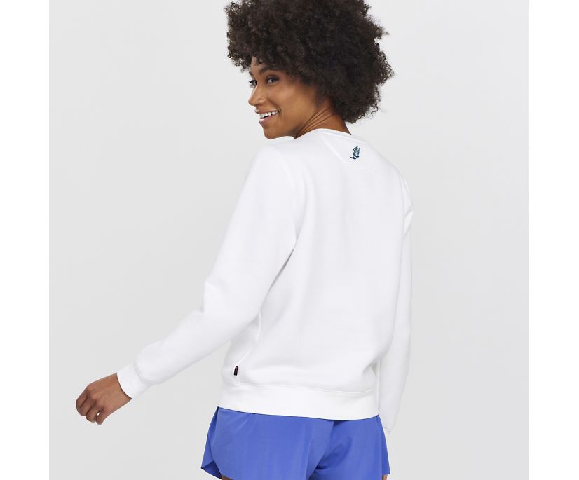 Saucony Rested Crewneck Ženske Tops Bijele | DEGMTK5S