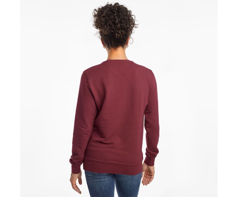 Saucony Rested Crewneck Ženske Tops Bordo | TNJZBJFS