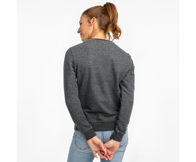 Saucony Rested Crewneck Ženske Tops Crne | 7JO6WWA8