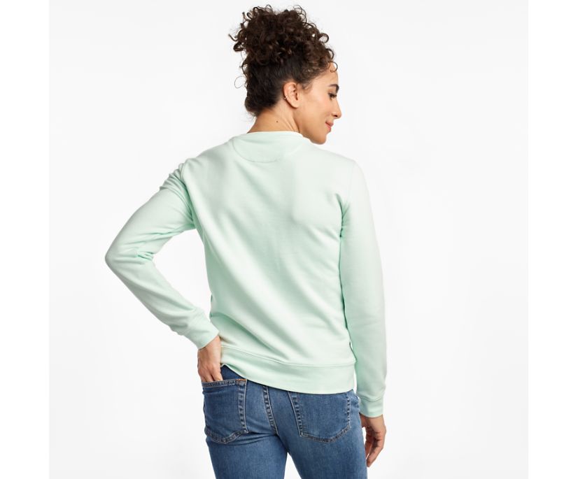 Saucony Rested Crewneck Ženske Tops Plave | NLYJ4VSU