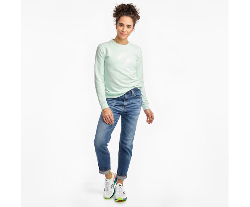 Saucony Rested Crewneck Ženske Tops Plave | NLYJ4VSU