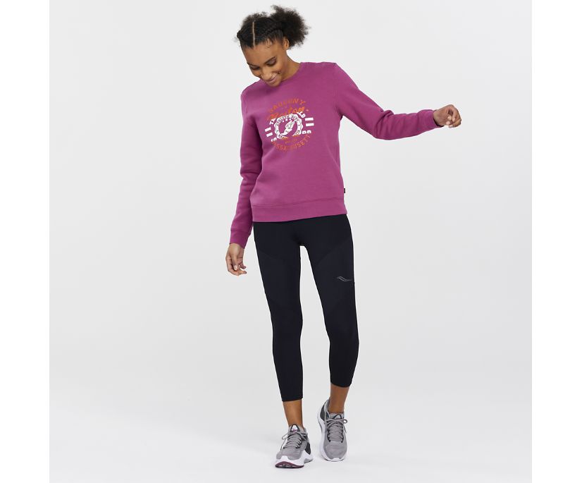 Saucony Rested Crewneck Ženske Tops Roze | 7DQWZL7D