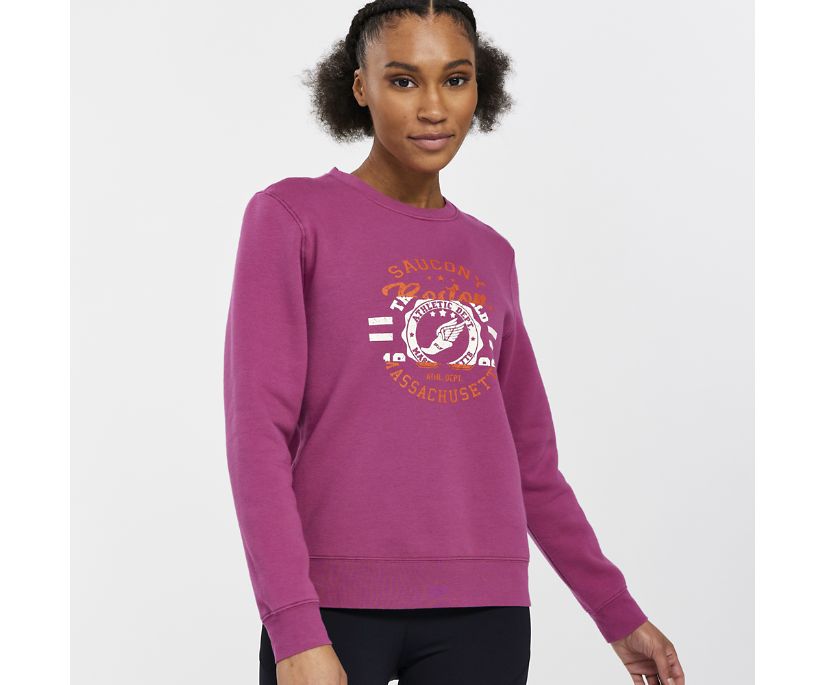 Saucony Rested Crewneck Ženske Tops Roze | 7DQWZL7D