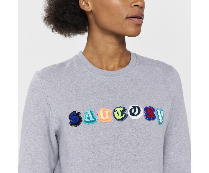 Saucony Rested Crewneck Ženske Tops Svijetlo Sive | 6IEI6ESG