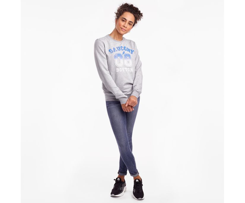 Saucony Rested Crewneck Ženske Tops Svijetlo Sive | TGNHL8AN