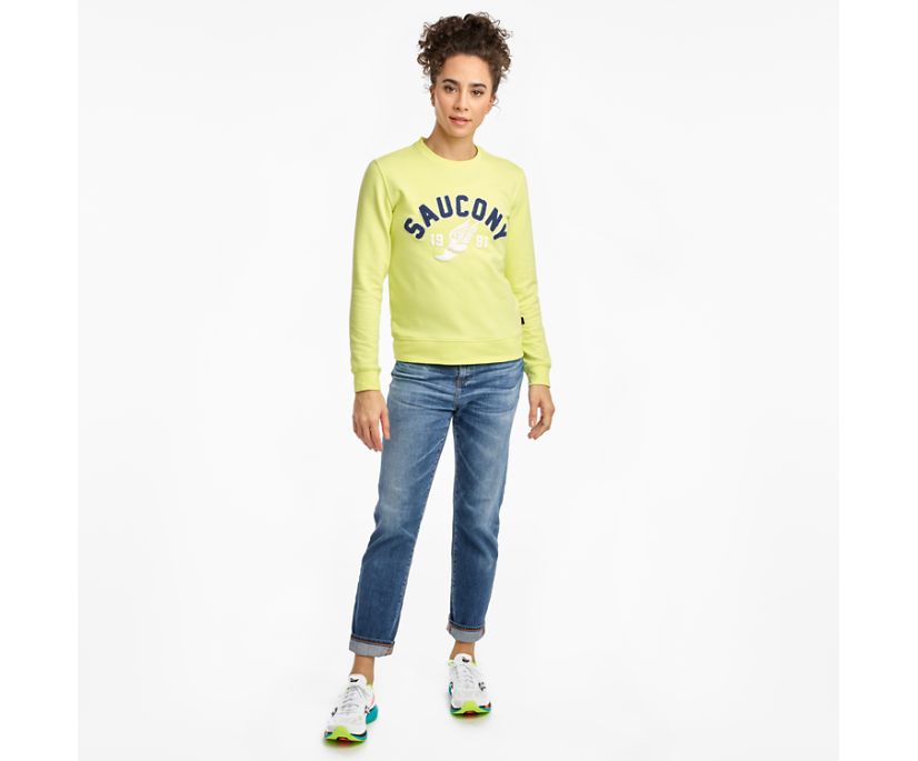 Saucony Rested Crewneck Ženske Tops Svijetlo Zelene | W6MX0JX7