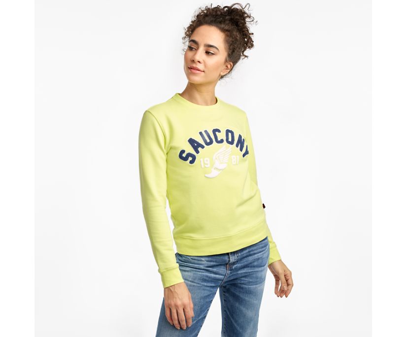 Saucony Rested Crewneck Ženske Tops Svijetlo Zelene | W6MX0JX7