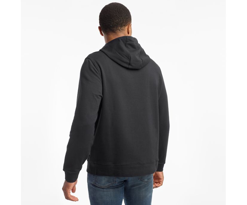 Saucony Rested Hoodie Muške Tops Crne | 899FJMN4