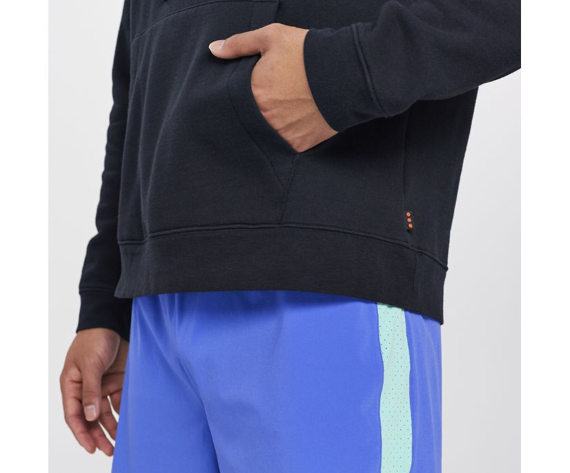 Saucony Rested Hoodie Muške Tops Crne | C6G5E12H