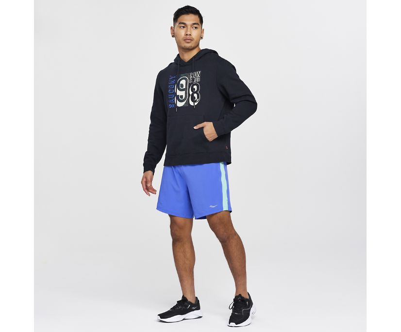 Saucony Rested Hoodie Muške Tops Crne | C6G5E12H