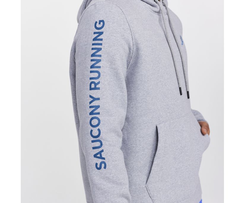 Saucony Rested Hoodie Muške Tops Svijetlo Sive | NLMV0TUX