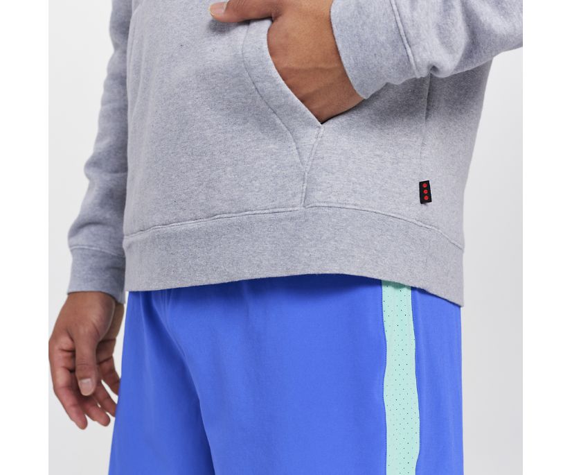 Saucony Rested Hoodie Muške Tops Svijetlo Sive | NLMV0TUX