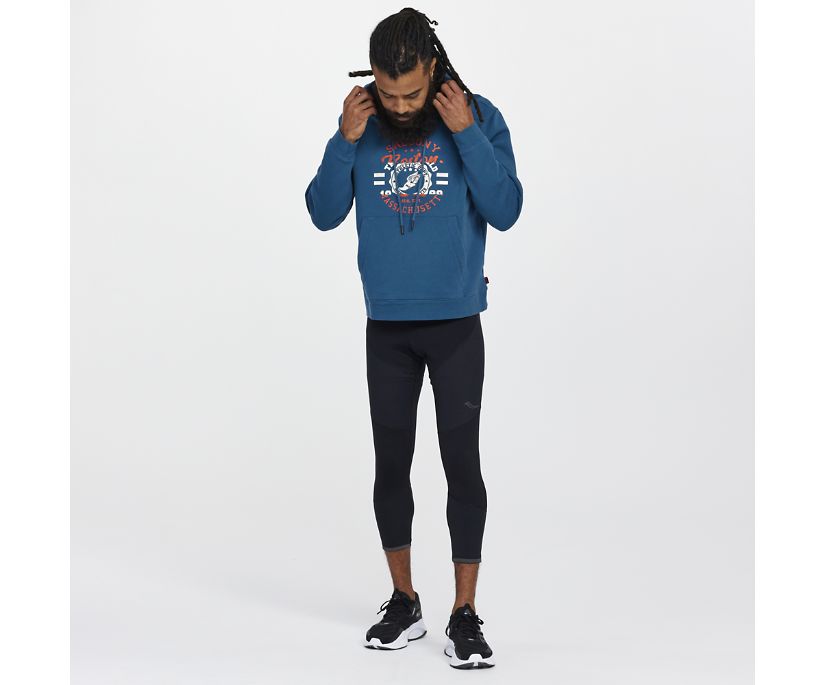 Saucony Rested Hoodie Muške Tops Tamnoplave | XAJM583S