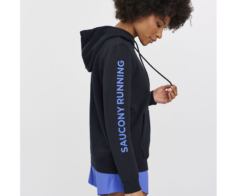 Saucony Rested Hoodie Ženske Tops Crne | C4S4Y7M9