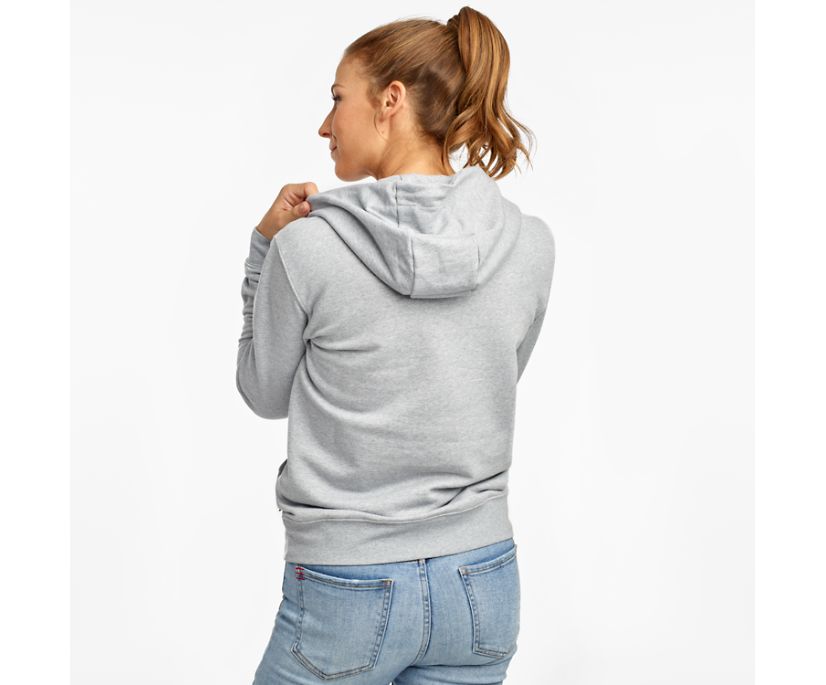 Saucony Rested Hoodie Ženske Tops Svijetlo Sive | TDUKHZZO