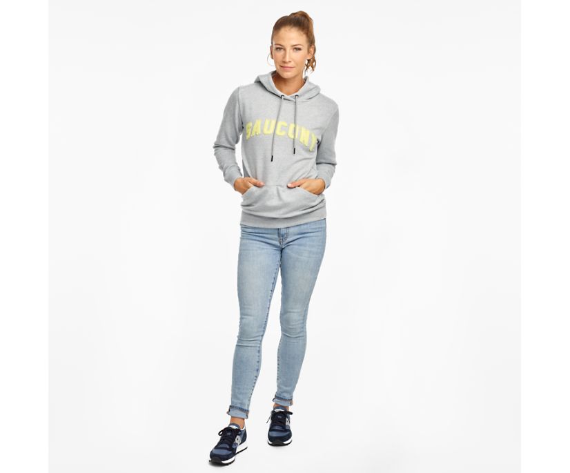 Saucony Rested Hoodie Ženske Tops Svijetlo Sive | TDUKHZZO