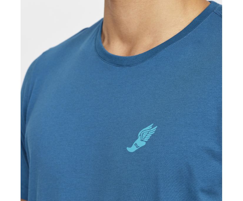 Saucony Rested T-Shirt Muške Tops Tamnoplave | S280J9TW