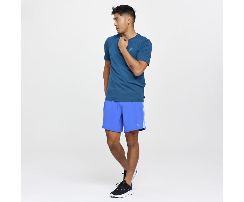 Saucony Rested T-Shirt Muške Tops Tamnoplave | S280J9TW