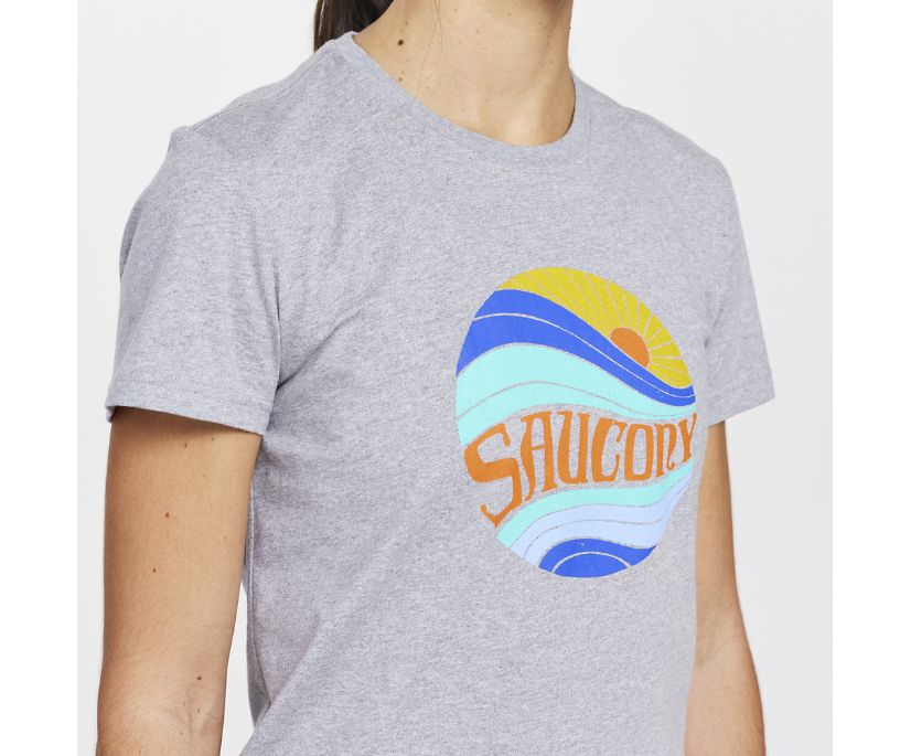 Saucony Rested T-Shirt Ženske Tops Svijetlo Sive | 6OWBJIRB