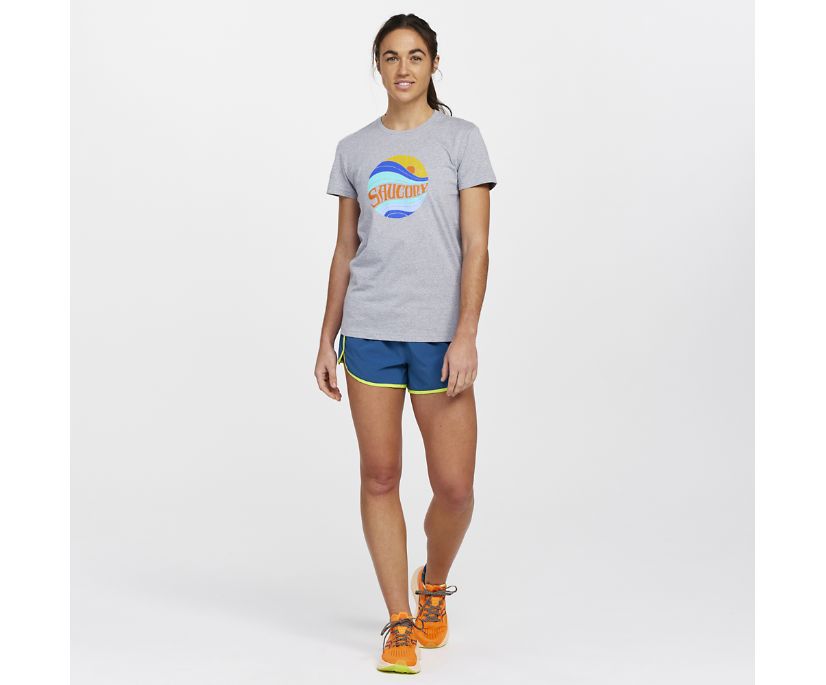 Saucony Rested T-Shirt Ženske Tops Svijetlo Sive | 6OWBJIRB